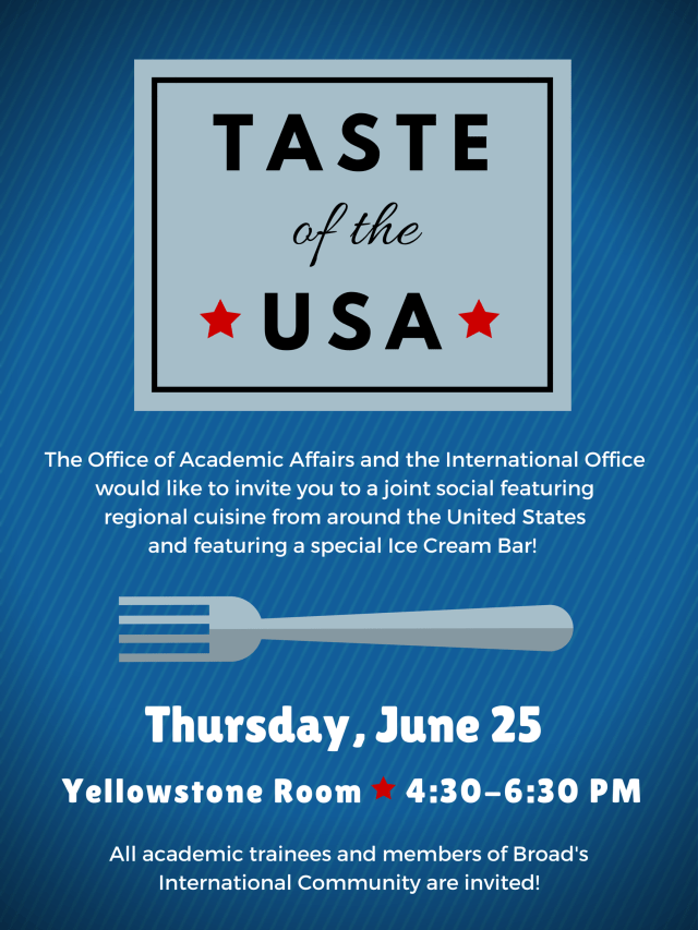 June 2015 Taste of USA